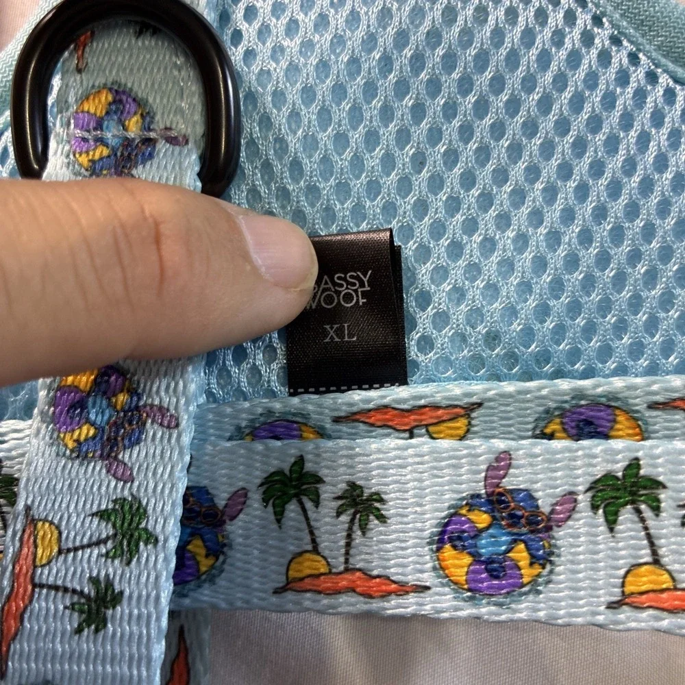 Sassy Wolf Soft Dog Harness Disney Lilo And Stitch Design Size XL New